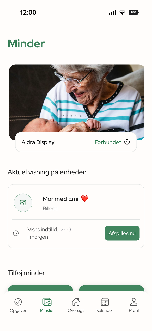 Aldra App — minder